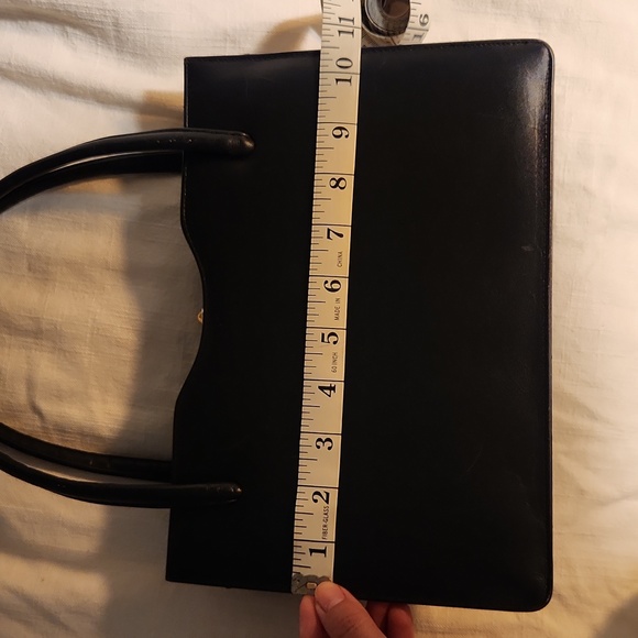 Vintage Navy Blue Genuine Leather shoulder bag - Picture 6 of 9